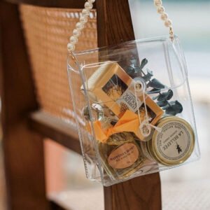 transparent hanging gift bag